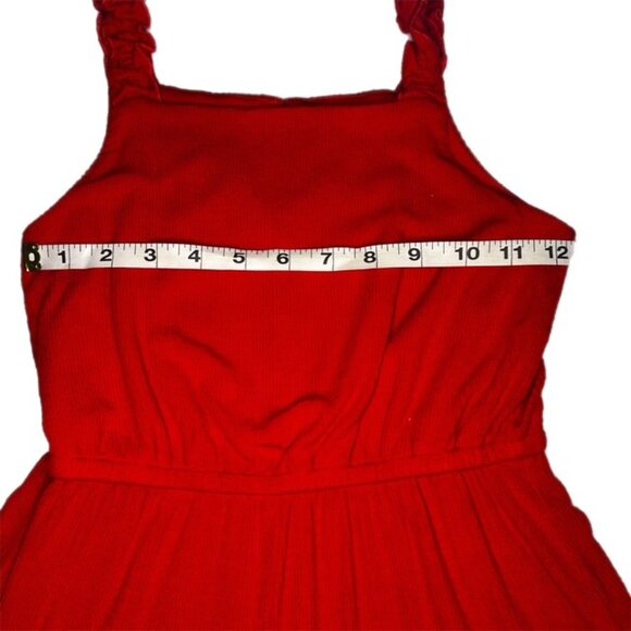 Copper Key Ribbed Jumpsuit Romper Red Girl's Size M - Picture 3 of 6